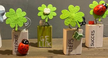 achterlatertje jenga klavertje vier